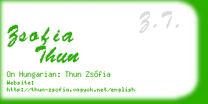 zsofia thun business card